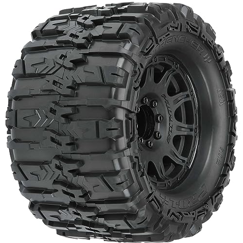 Pro-Line 1/8 Trencher HP Belted F/R 3.8" MT Tires Mounted 17mm Black Raid (2) von Pro-Line