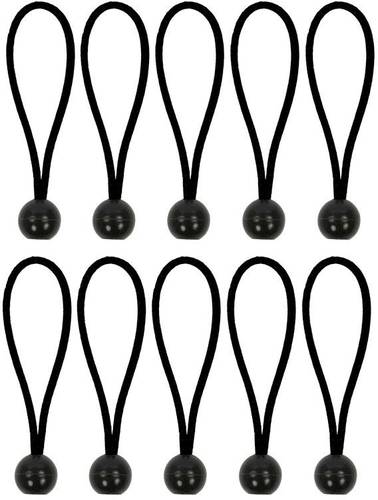 ProPlus 365644 Zeltspanner-Set Zeltspanner-Set 10 Stück - elastisch 15cm mit Kunststoffball 10St. von ProPlus