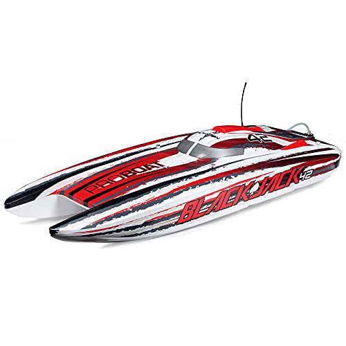 Proboat Blackjack 42" 8S Brushless Catamaran RTR: White/Red von Proboat