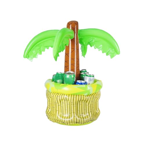 Aufblasbare Palme, 68cm hoch aufblasbare Palme, schwimmender Getränkekühler für Partys, Strand Themeparty Deko, Aufblasbarer Kokospalmen Eiswürfelfass für BBQs, Garten, Strand oder Festlichkeiten von Probuk