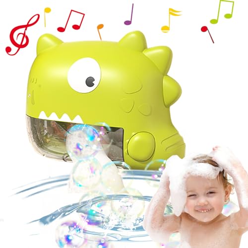 Baby Badewannenspielzeug, Wasserspielzeug Badespielzeug, Dinosaurier Badespielzeug Bubble Mit Musik, Singende Automatische Badeschaummaschine für Babys, Geschenk für Jungen und Mädchen ab 1 Jahr von Probuk
