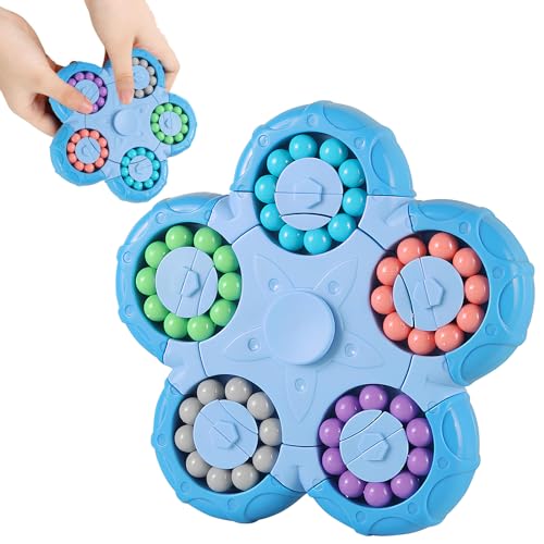 Rotierendes Fingerwürfel-Spielzeug, Magic Rotating Beans Cube, Rotierender Fingerwürfel Intelligenz Spiele, Hand Spinner Puzzle Toy, Dekompressions Spielzeug für Jungen Mädchen,Geschenk für Kinder von Probuk