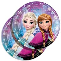 Eiskönigin Partyteller im 8er Pack mit Anna & Elsa aus Disney Frozen, 23cm von Procos