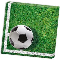 Fußball Servietten, 20 Stk, 33cm x 33cm von Procos