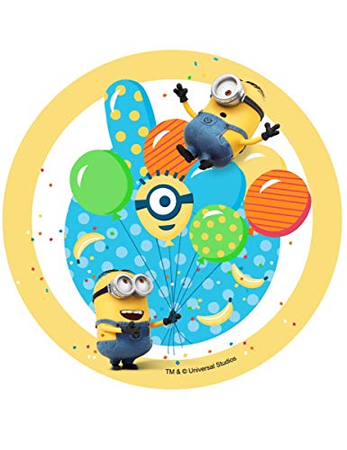 Generique - Scheibe aus Oblatenpapier I Minions 18,5 cm Einheitsgröße von Procos