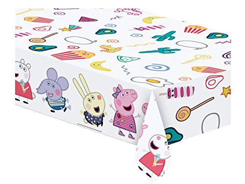 Kunststoff-Tischdecke 120x180cm Peppa Wutz Messy Play Mehrfarbig von Procos