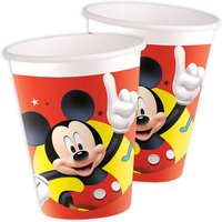 Mickey Maus Pappbecher, 8 Stück, 200ml von Procos