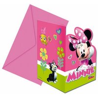 Minnie Mouse Einladungen inkl. Umschläge, 6er Set Einladungskarten von Procos