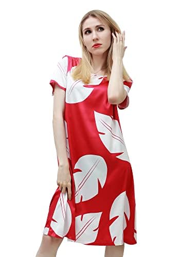 PROCOS Blatt Kleid Hawaii Prinzessin Anime Cosplay Rot und Weiß Weihnachtskostüm Casual Daily Kleider (Rot, L) von Procos