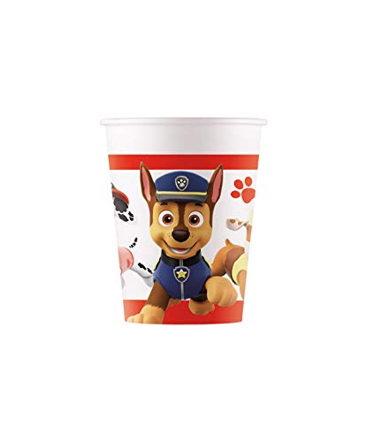 Paw Patrol-Chase Trinkbecher Tischzubehör 8 Stück bunt 200ml - Bunt von Procos