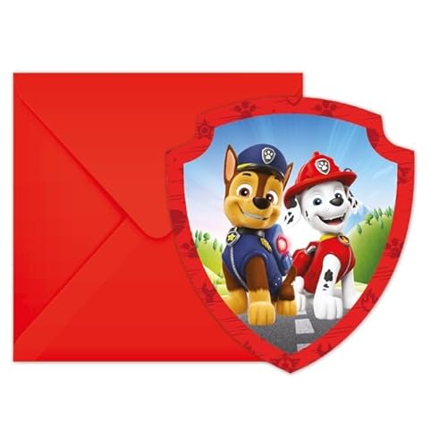 Paw Patrol Rescue Heroes 6 Einladungskarten von Procos