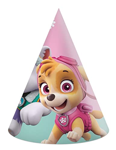 Procos - Partyhütchen Paw Patrol Skye & Everest aus FSC-Papier, 6 Stück, mehrfarbig, 94115 von Procos