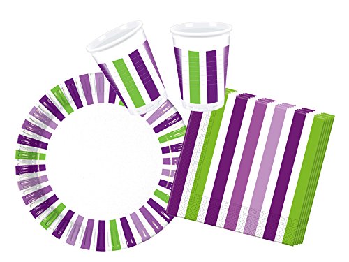 Procos 10117011 Partyset Grape Stripes von Procos