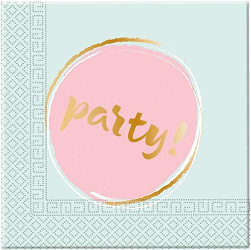 Procos 89262 - Servietten Elegant Party, 33x33cm, 20 Stück, Geburtstag, Karneval, Mottoparty von Procos