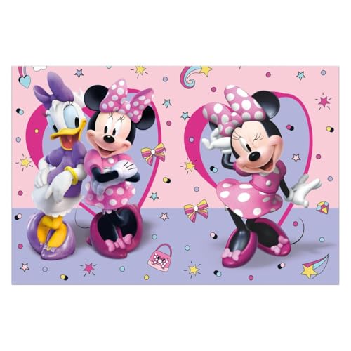 Procos 93833 Disney Minnie Junior Plastic Tablecloth (180x120 cm), pink von Procos