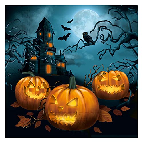 Procos 94306 - Servietten Halloween, 20 Stück, FSC® Mix, 33 x 33 cm, 2-lagig, Tischdekoration, Papierservietten von Procos