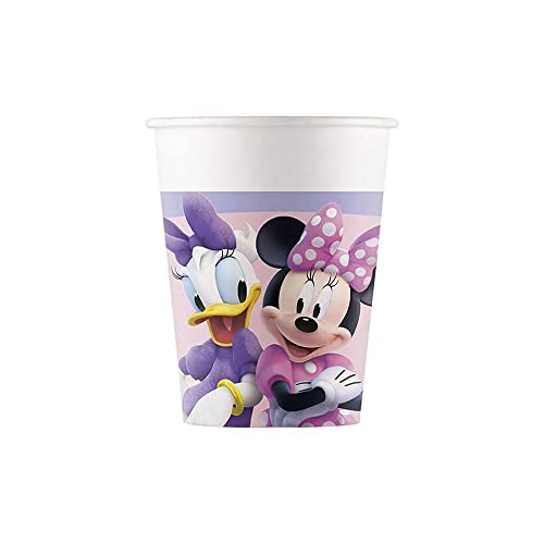 Procos FSC Disney Minnie Junior Pappbecher (200ml) 8 Stück Folat 93831P Trinkbecher Papier Mouse 200ml-8, Pink von Procos