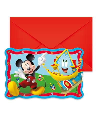 Folat 93939P Einladungskarten FSC Mickey Mouse - 6 Stück von Procos