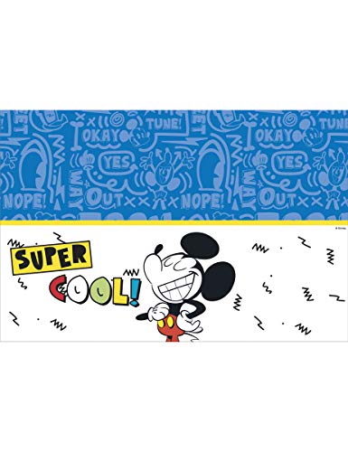 Procos – Mickey Super Cool 90 Geburtstag (120 x 180 cm) Tischdecke Kunststoff 120 x 180 cm, mehrfarbig, One Size, 89209. von Procos