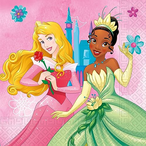 Procos Tovaglioli Carta FSC Disney Princess Live Your Story (33x33cm, Doppio Velo), 20 pezzi Folat 93849P Servietten 33x33cm-20 Stück, Mehrfarbig, 33 x 33 cm von Procos