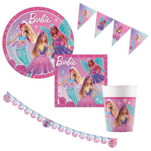 Procos - Barbie Geburtstagsdeko, 38-Teilig, Party Deko für Kindergeburtstag Deko Procos - Barbie Geburtstagsdeko, 38-Teilig, Party Deko für Kindergeburtstag Deko von Procos