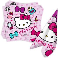 Servietten Hallo Kitty im 20er Pack, 33cm x 33cm von Procos