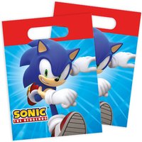 Sonic Mitgebseltüten aus Papier, 4er Pack, 22cm x 16cm von Procos