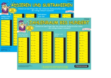 Pressogram Zaubertafel Addieren und Subtrahieren 2. Klasse von beseloa