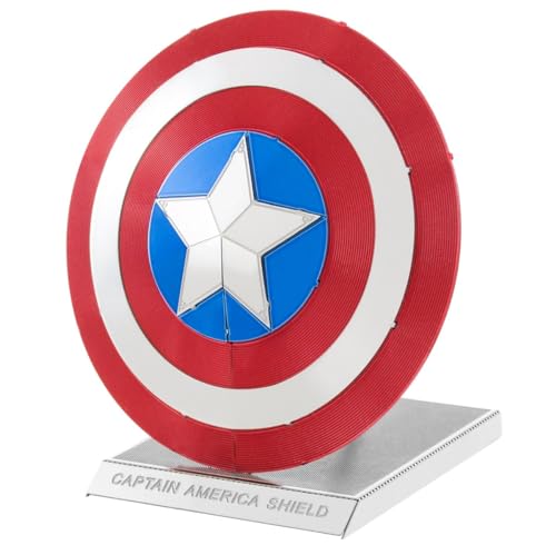 Fascinations Metal Earth MMS321 - 502641, Marvel Avenger Captain's America Shield, Konstruktionsspielzeug, 2 Metallplatinen, ab 14 Jahren von Professor PUZZLE