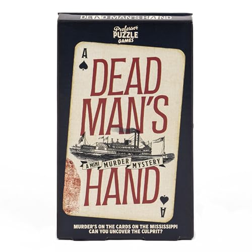 Professor PUZZLE Dead Man's Hand Mini-Mord-Rätselspiel, ab 12 Jahren, für 1–4 Spieler, über 60 Minuten Spieldauer von Professor PUZZLE