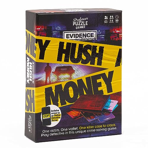 Professor Puzzle Evidence Hush Money Kriminalitätslösung Spiel | Digitaler Hybrid von Professor PUZZLE