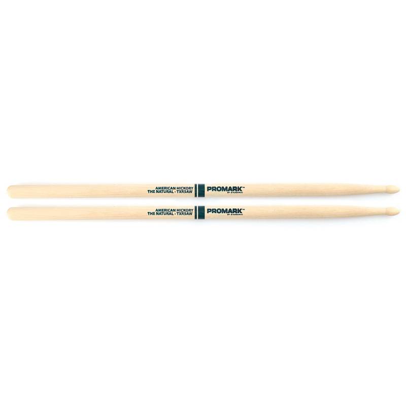 Promark Classic Forward Raw Hickory 5A Oval Wood Tip Drumsticks von Promark