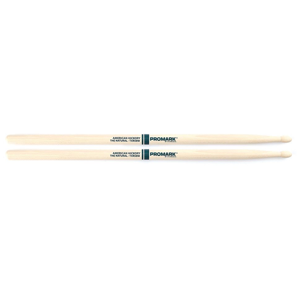 Promark Classic Forward Raw Hickory 5B Oval Wood Tip Drumsticks von Promark