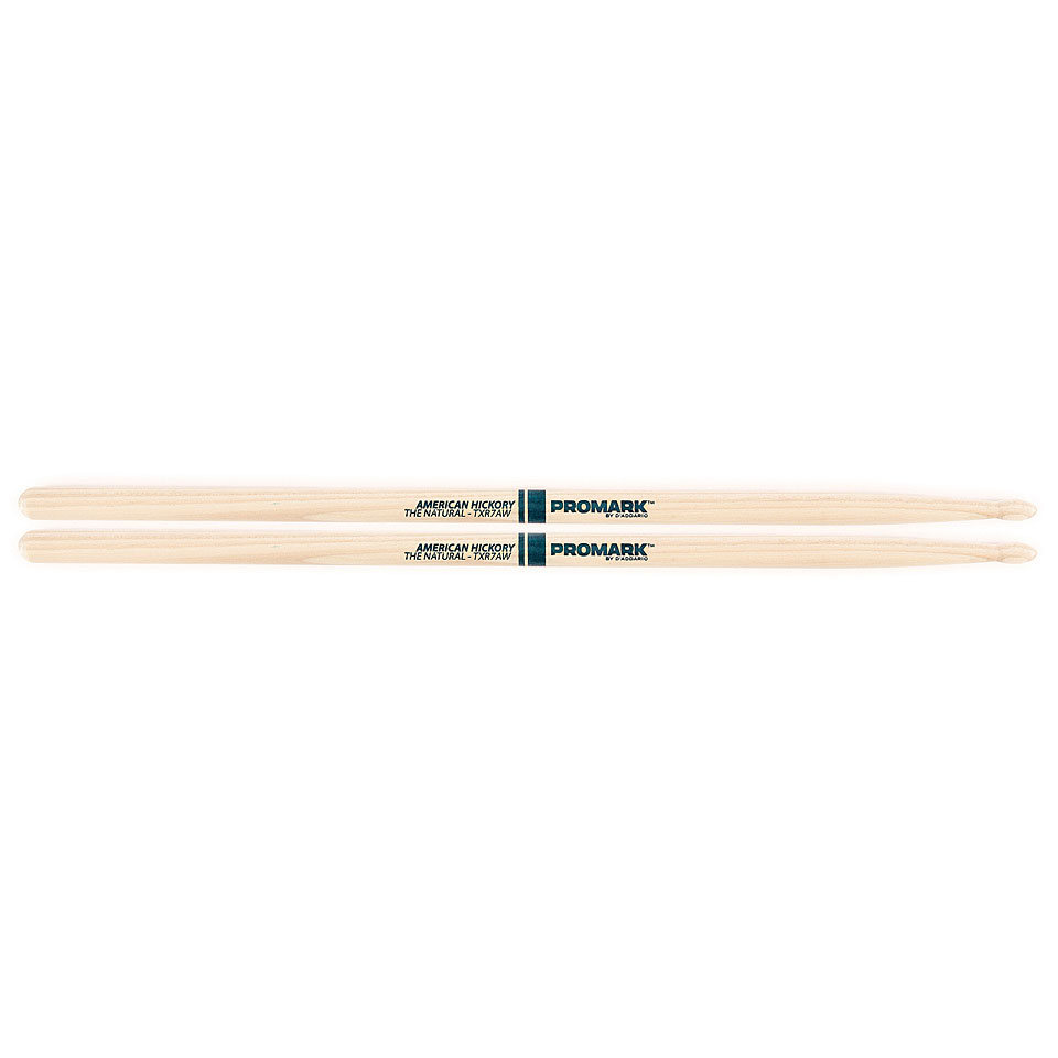 Promark Classic Forward Raw Hickory 7A Oval Wood Tip Drumsticks von Promark