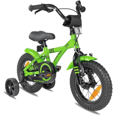 PROMETHEUS BICYCLES® GREEN HAWK Kinderfahrrad 12 , Grün & Schwarz ab 3 Jahre mit Stützräder von Prometheus Bicycles