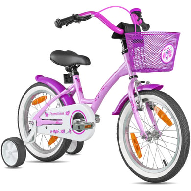 PROMETHEUS BICYCLES® Kinderfahrrad 16 mit Stützräder, violett-weiß von Prometheus Bicycles