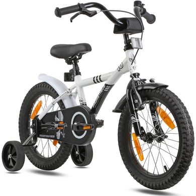 PROMETHEUS BICYCLES® Kinderfahrrad 16 mit Stützräder, weiß-schwarz von Prometheus Bicycles