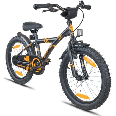 PROMETHEUS BICYCLES® Kinderfahrrad 18,Schwarz-Matt Orange von Prometheus Bicycles