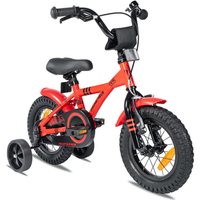 PROMETHEUS BICYCLES® Kinderfahrrad 12 mit Stützräder, rot-schwarz von Prometheus Bicycles