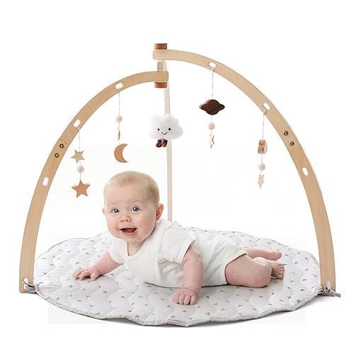 Promise Babe Spielbogen Baby Holz mit Spieldecke für Babies,Natur Holz Baby Spielbogen mit Stern Mond Wolken Spielzeuge Anhänger Wickeltisch Babybett Babydecke mit Activity Spielbogen Promise Babe Spielbogen Baby Holz mit Spieldecke für Babies,Natur Holz Baby Spielbogen mit Stern Mond Wolken Spielzeuge Anhänger Wickeltisch Babybett Babydecke mit Activity Spielbogen von Promise Babe