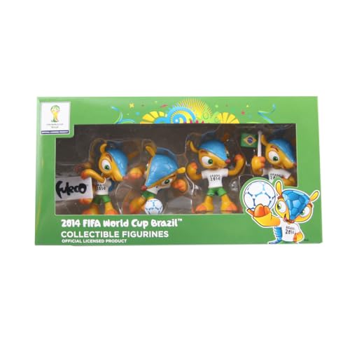 Promo-Dis Fuleco - 4er Sammelfiguren Set 2 in Geschenkbox, Sammelfiguren der Fussball Weltmeisterschaft 2014 in Brasilien von Promo-Dis