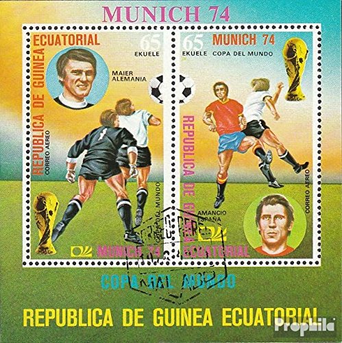 Prophila Collection Äquatorialguinea Block107 (kompl.Ausg.) gestempelt 1974 Fußball-WM in Deutschland (Briefmarken für Sammler) Fußball von Prophila Collection