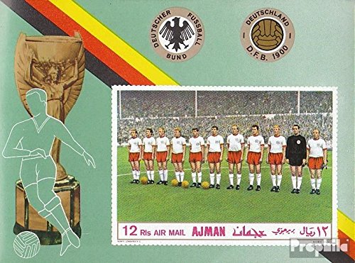 Prophila Collection Ajman Block84B (kompl.Ausg.) postfrisch ** MNH 1969 Sportler - Deutscher Fußball (Briefmarken für Sammler) Fußball von Prophila Collection