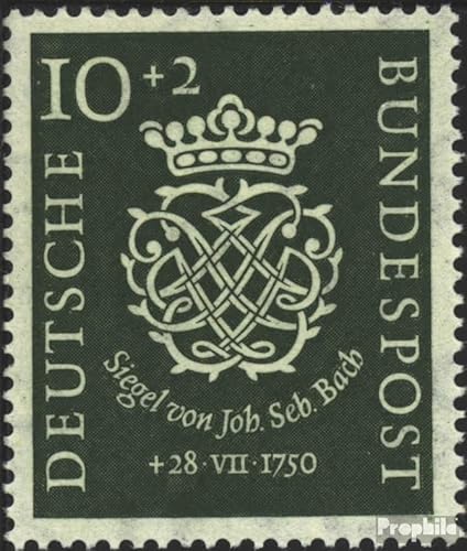 Prophila Collection BRD (BR.Deutschland) 121 geprüft postfrisch ** MNH 1950 200.Todestag von Bach (Briefmarken für Sammler) Musik/Tanz von Prophila Collection