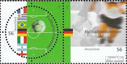 Prophila Collection BRD (BR.Deutschland) 2258-2259 Paar (kompl.Ausg.) gestempelt 2002 Fußballweltmeister (Briefmarken für Sammler) Fußball von Prophila Collection