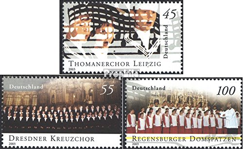 Prophila Collection BRD (BR.Deutschland) 2318-2320 (kompl.Ausg.) postfrisch ** MNH 2003 Knabenchöre (Briefmarken für Sammler) Musik/Tanz von Prophila Collection