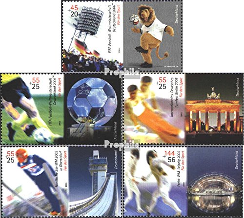 Prophila Collection BRD (BR.Deutschland) 2439-2443 (kompl.Ausg.) postfrisch ** MNH 2005 Sport (Briefmarken für Sammler) Fußball von Prophila Collection