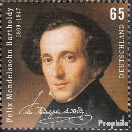 Prophila Collection BRD (BR.Deutschland) 2720 (kompl.Ausg.) gestempelt 2009 Felix Mendelssohn-Bartholdy (Briefmarken für Sammler) Musik/Tanz von Prophila Collection