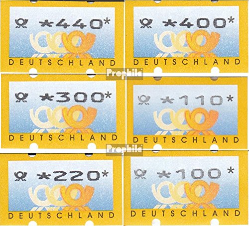 Prophila Collection BRD (BR.Deutschland) ATM3.2, Satz komplett (100, 110, 220, 300, 400, 440) postfrisch ** MNH 1999 Automaten-Postwertzeichen (Briefmarken für Sammler) von Prophila Collection