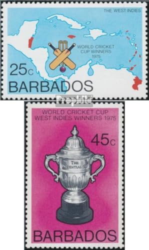 Prophila Collection Barbados 403-404 (kompl.Ausg.) postfrisch ** MNH 1976 Kricket WM (Briefmarken für Sammler) Ballspiele ohne Fußball (Basketball/Handball/Baseball …) von Prophila Collection